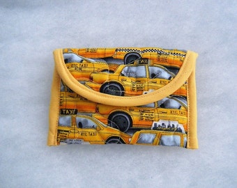 Quilted Card Holder - NYC taxi cabs