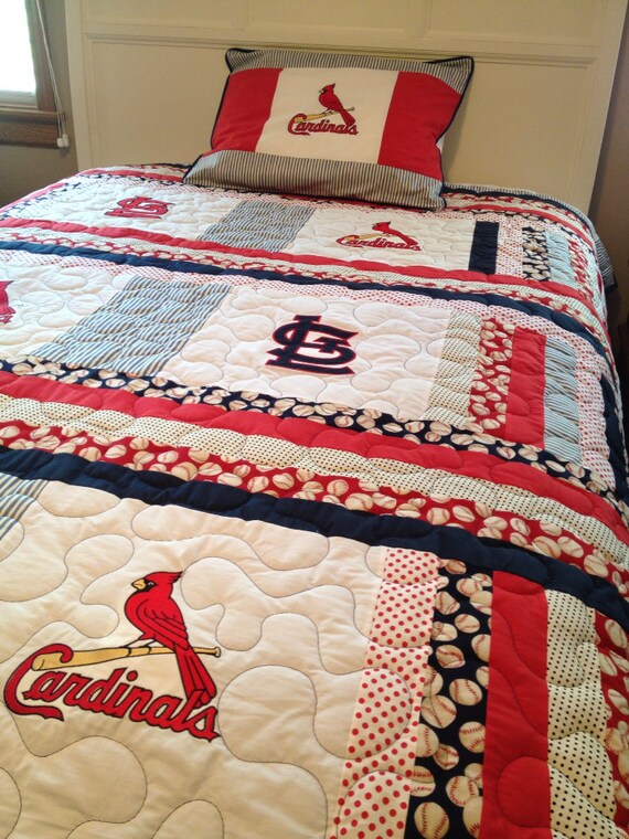 St Louis Cardenales Doble Tamaño Edredón Con Almohada