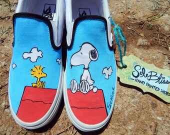 Snoopy Woodstock Comic Hand Painted Shoes Canvas/Vans/Toms/Converse- SoleBlissCo