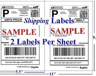 200pcs Half Sheet Self Adhesive Shipping Labels for Laser & Inkjet Printers 100 Sheets 8.5" x 5.5" (200 Labels) USA Seller Fast Shipping