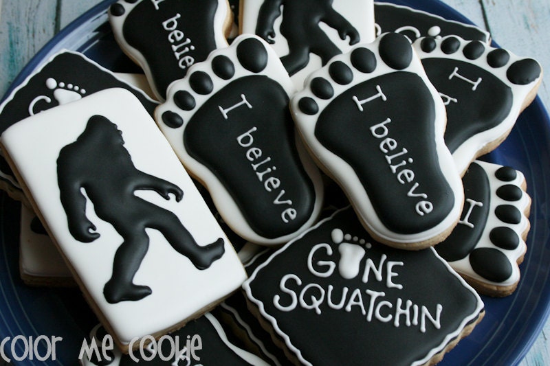 One dozen 12 BIGFOOT SASQUATCH Sugar Cookies