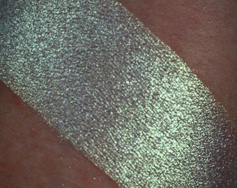 Duochrome Mineral Eyeshadow and Face Highlight- MYTH - Iridescent Magic Fairy Green highlighter dupe high quality shimmer sparkles vegan