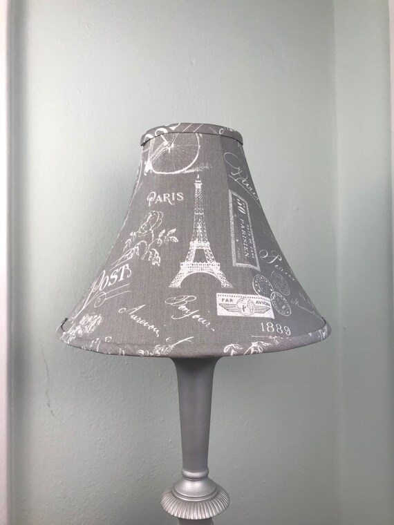 Gray Lamp Shade Eiffel Tower And White