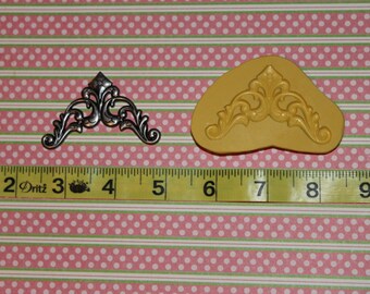 Victorian Filigree Corner Silicone Mold / Flat