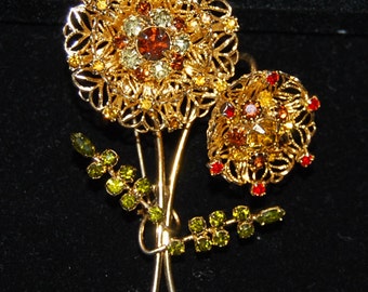 signed alice caviness flower brooch