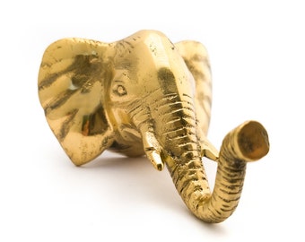 Brass Hook Elephant - Animal hook - Wall Hook