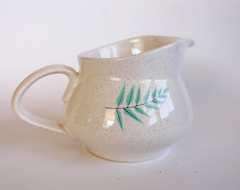Vintage Creamer 1950s Franciscan Ware Fern Dell Pattern-Speckled Ceramic!