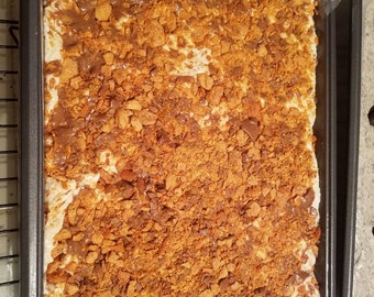 Butterfinger white chocolate fudge