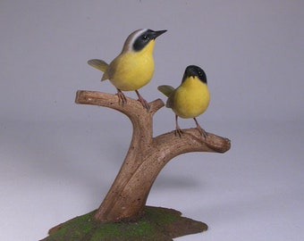 Common Yellowthroat Hand Carved wooden Bird