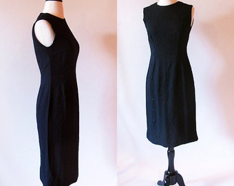 Vintage 60s Little black dress, Sleeveless Sheath Dress, Audrey Hepburn Dress