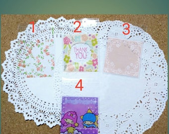 20 pcs little twin stars ,thank you , rose,mini Cookie bags ,cello bag,clear plastic bag,adhesive (7x7 cm.)