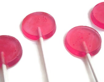 Pink Wedding Favor Lollipops - Pink Watermelon Flavor - 30 Lollipop Pack - Cake Decorations, Wedding Favors, Party Favors