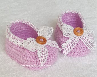 Crochet baby shoes,shoes for baby, handmade girl's booties, baby crochet shoes, handmade shower gift, booties for baby, crochet booties