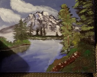 Mountain by the water