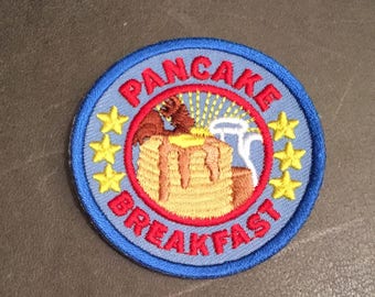 Pancake Breakfast Merit Badge Maple Syrup Pat of Butter Stars Fundraiser Adult Scout Patch