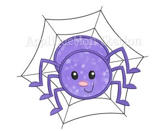 Cute Bugzee Spider Applique Machine Embroidery Design boy girl baby insect bug INSTANT DOWNLOAD
