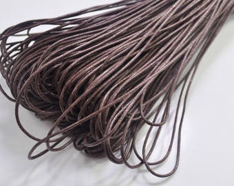 1.5mm Coffee Waxed Cotton Cord , 25 metres/50 metres Coffee Macrame Cord, Cotton Cording, Braided Cotton Cord, Jewelry Cord, GD299