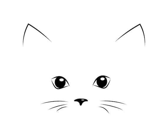 Download Cat head SVG Cat SVG Cat face svg Cat clipart Kitty cat
