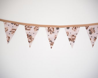 Cottage Rose Pennant Banner