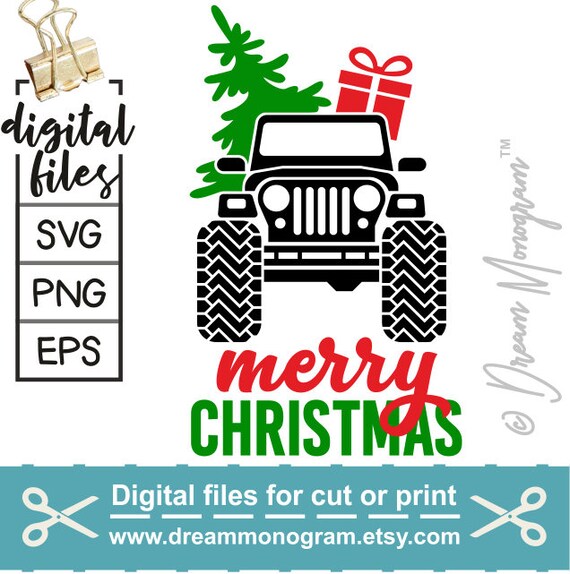 Download Jeep Svg / Christmas Svg / Christmas Tree Svg / Red truck Svg