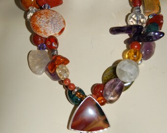 One Of A Kind Multi Stone Necklace