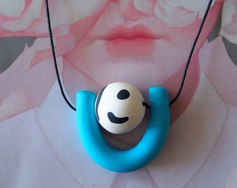 Handmade Polymer Clay Necklace - Gutemala Collection - Dotty U