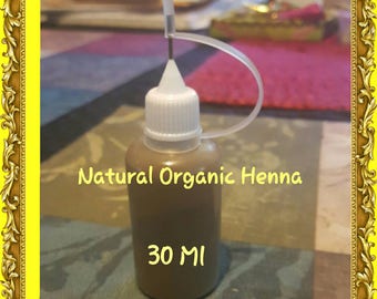 Ready-to-use 100% Natural Organic Henna with Needle tip Applicator Bottle