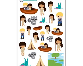 Pocahontas Stickers - Disney Planner Stickers