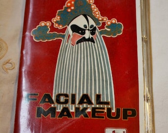 Set of Photographic Slides in Souvenir Sleeve Showing Chinese Beijing Opera Facial Makeup1980s