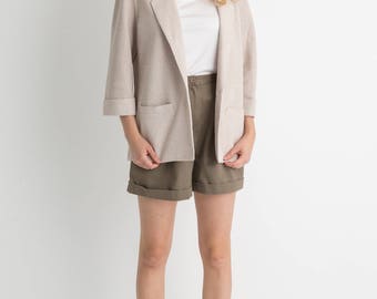 80s Cream 3/4 Blazer L