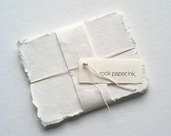 Elegant Stationary Folded Cards With Deckle Edge