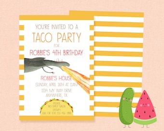 Inspired Dragons Love Tacos | Invitation | Birthday Party | Book