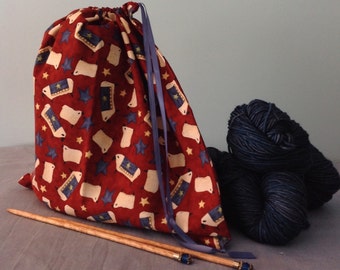 Large Knitting Project Bag
