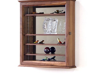Curio Wall Cabinet Mirror Back
