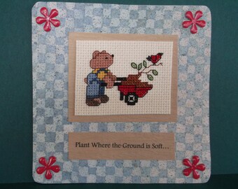 Cross Stitched Note Cards 2 Pack