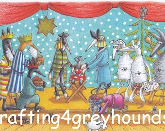 Greyhound & Galgo Christmas Cards Set 1