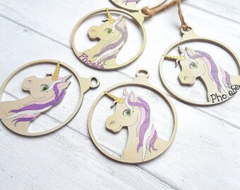 Unicorn Bauble, Unicorn Christmas, Magical Christmas, Personalised Bauble, Unicorn, Unicorn gift, Unique Bedroom Decor