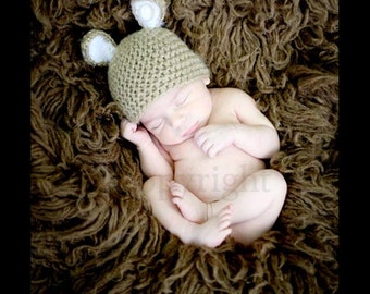 Newborn Easter Hat, Baby Bunny Hat, Newborn Bunny Hat, Baby Easter Bunny Hat, Baby Crochet Hat PHOTO PROP