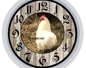 Chicken Hen Rooster Custom Made Wall Clock