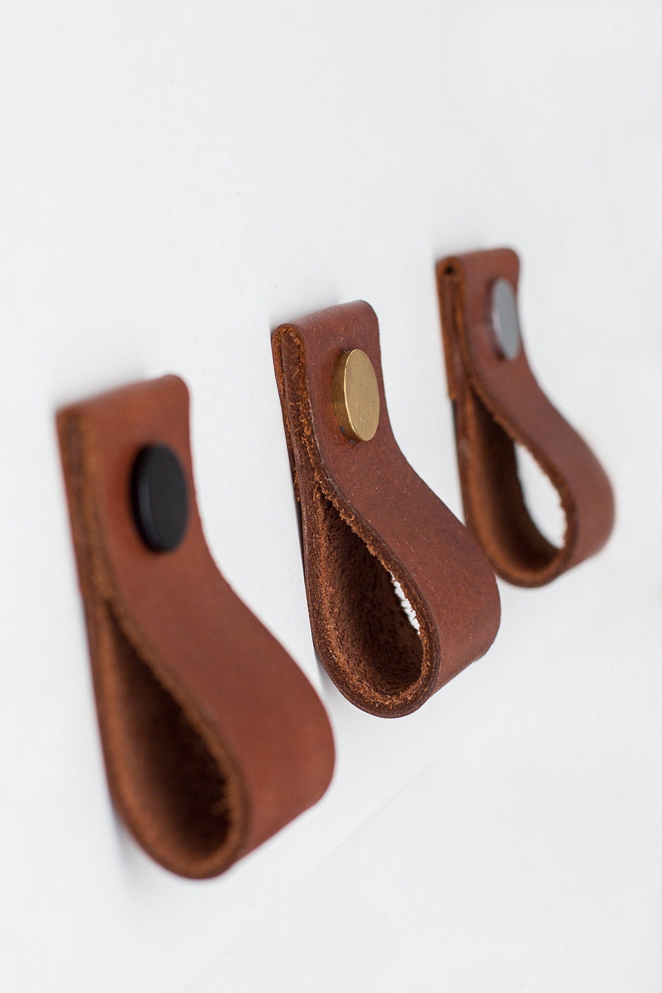 Leather Pulls / Leather Handles / Leather Cabinet Hardware