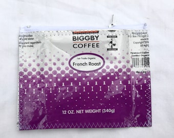 Eco Friendly Change Purse or Wallet made with Recycled Coffee bags repurposed