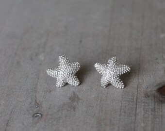 Sea Stars - Starfish - fine silver earrings