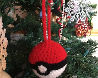 Crochet Pokeball Amigurumi Christmas Small Ornament Great Ball Pokemon Made To Order