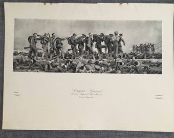 Sargent. Gassed. 1920's antique print