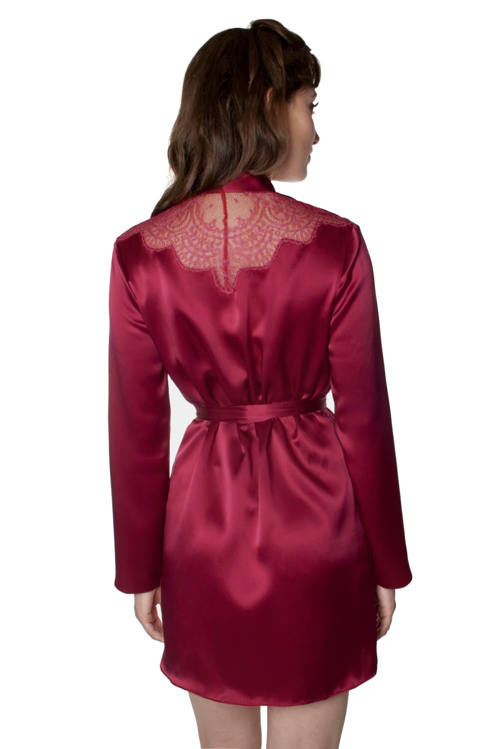 long red silk robe