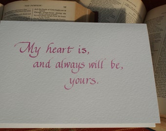 Valentine, Anniversary Love Greeting Card from Sense and Sensibility by Jane Austen