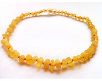 Genuine Raw Baltic Amber Baby Teething Necklace Honey Unpolished