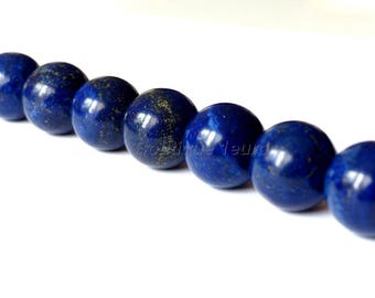 (10) 4mm, 6mm (8), 8mm (4), 10mm (3)-genuine Lapiz Lazuli beads