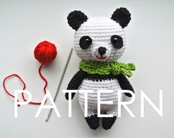 Panda Amigurumi Crochet PATTERN (English)