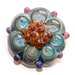 Button ~ Glass, Opaque Intermixed Base, Lampworked by KPHoppe ~ Medium